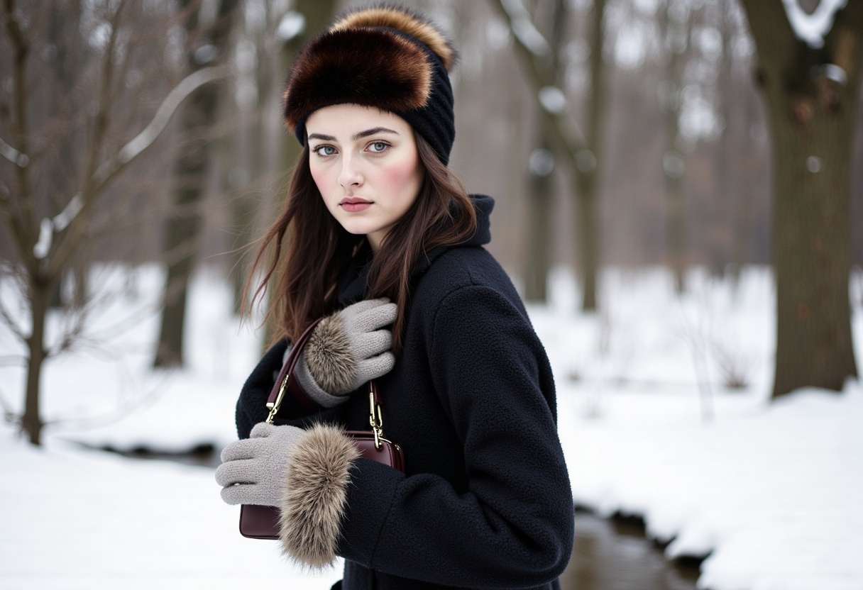 Faux fur accessories trending in winter