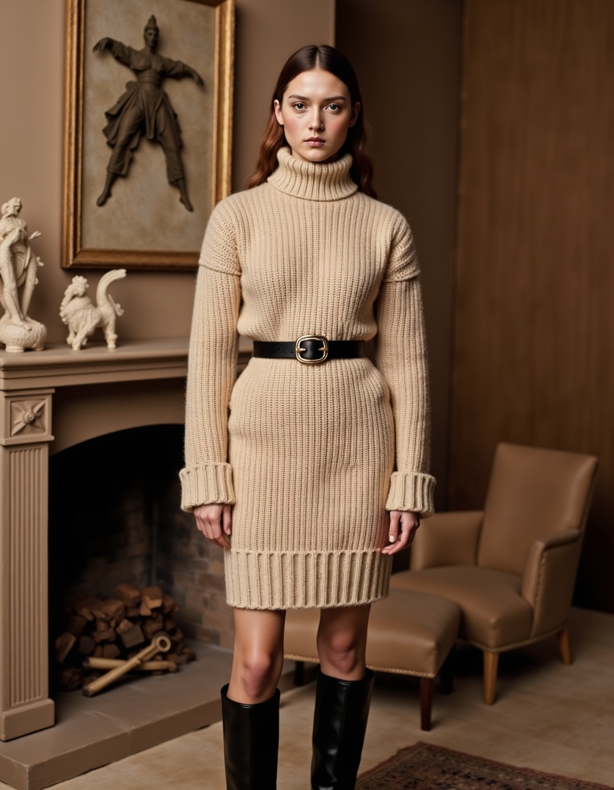 Knitted dresses winter fashion 2025