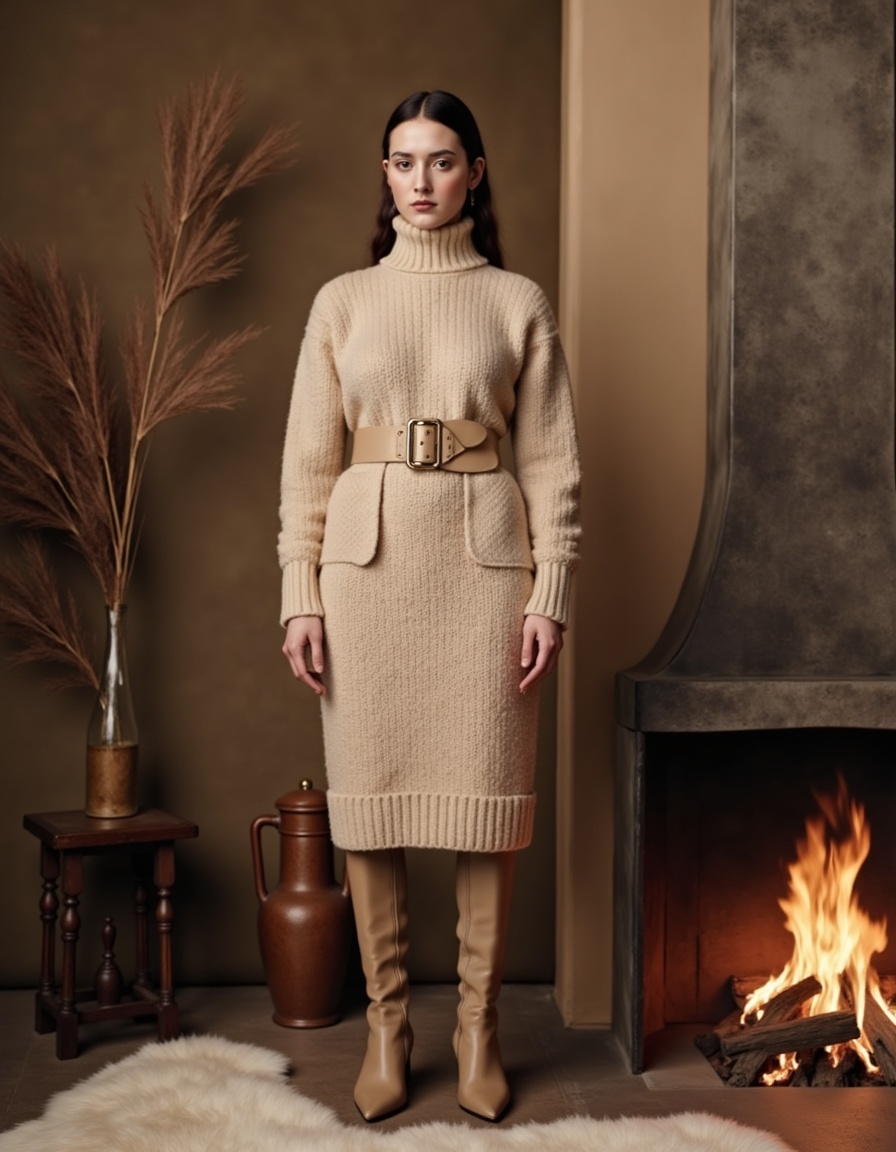 Knitted dresses winter fashion 2025